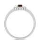 Anillo de Plata con Granate Barton y Topacio Blanco