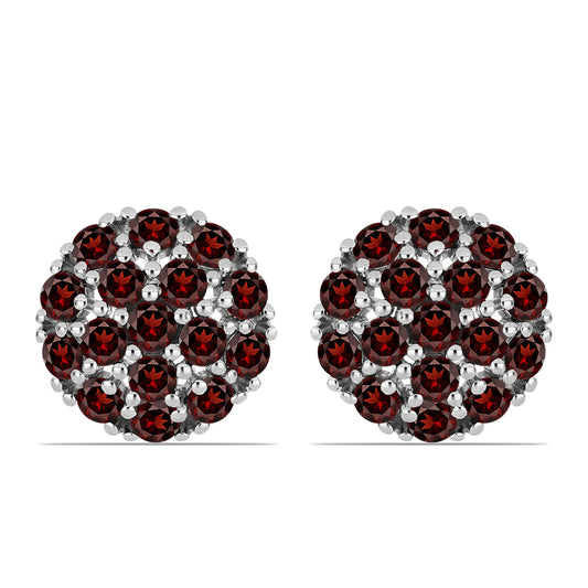 Pendientes de Plata con Granate Barton