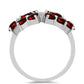 Anillo de Plata con Granate Barton y Topacio Blanco