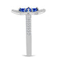 Anillo de Plata con Zafiro Azul Australiano y Topacio Blanco