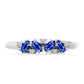 Anillo de Plata con Zafiro Azul Australiano y Topacio Blanco