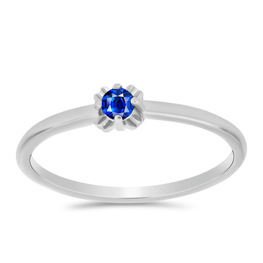 Anillo de Plata con Zafiro Azul Australiano