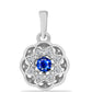 Colgante de Plata con Zafiro Azul Australiano y Topacio Blanco