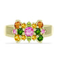 Anillo de Plata Bañada en Oro con Chakra Turmalina