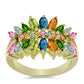Anillo de Plata Bañada en Oro con Chakra Turmalina