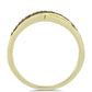 Anillo de Plata Bañada en Oro con Diamante Verde