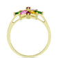 Anillo de Plata Bañada en Oro con Chakra Turmalina