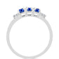 Anillo de Plata con Zafiro Azul Australiano y Topacio Blanco