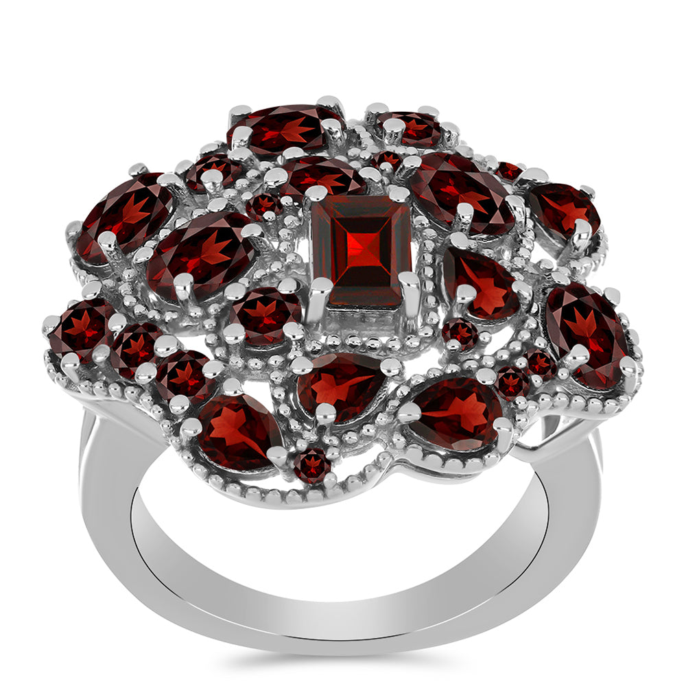Anillo de Plata con Granate Barton 3 