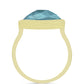 Anillo de Plata Bañada en Oro con Labradorita