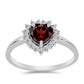 Anillo de Plata con Granate Barton y Topacio Blanco