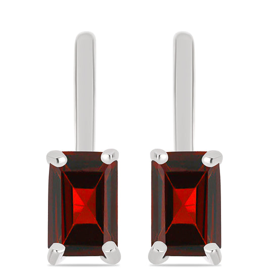 Pendientes de Plata con Granate Barton