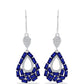 Pendientes de Plata con Zafiro Azul Australiano y Topacio Blanco