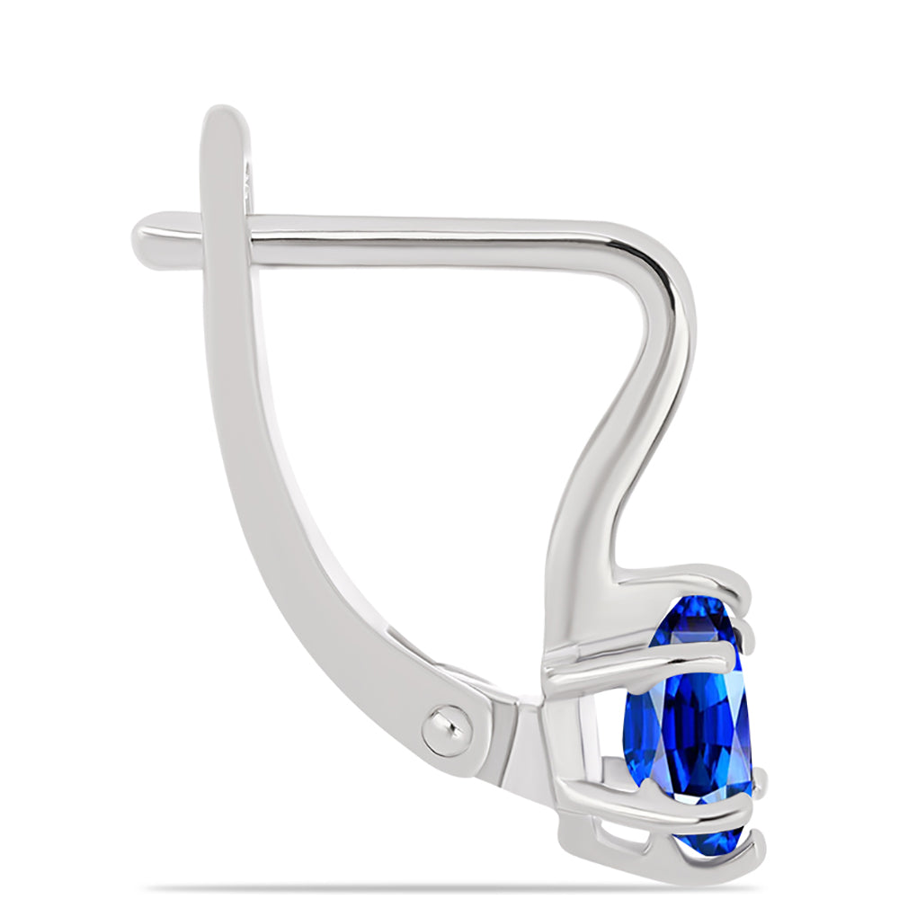 Pendientes de Plata con Zafiro Azul Australiano 2 