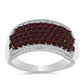 Anillo de Plata con Granate Barton y Topacio Blanco