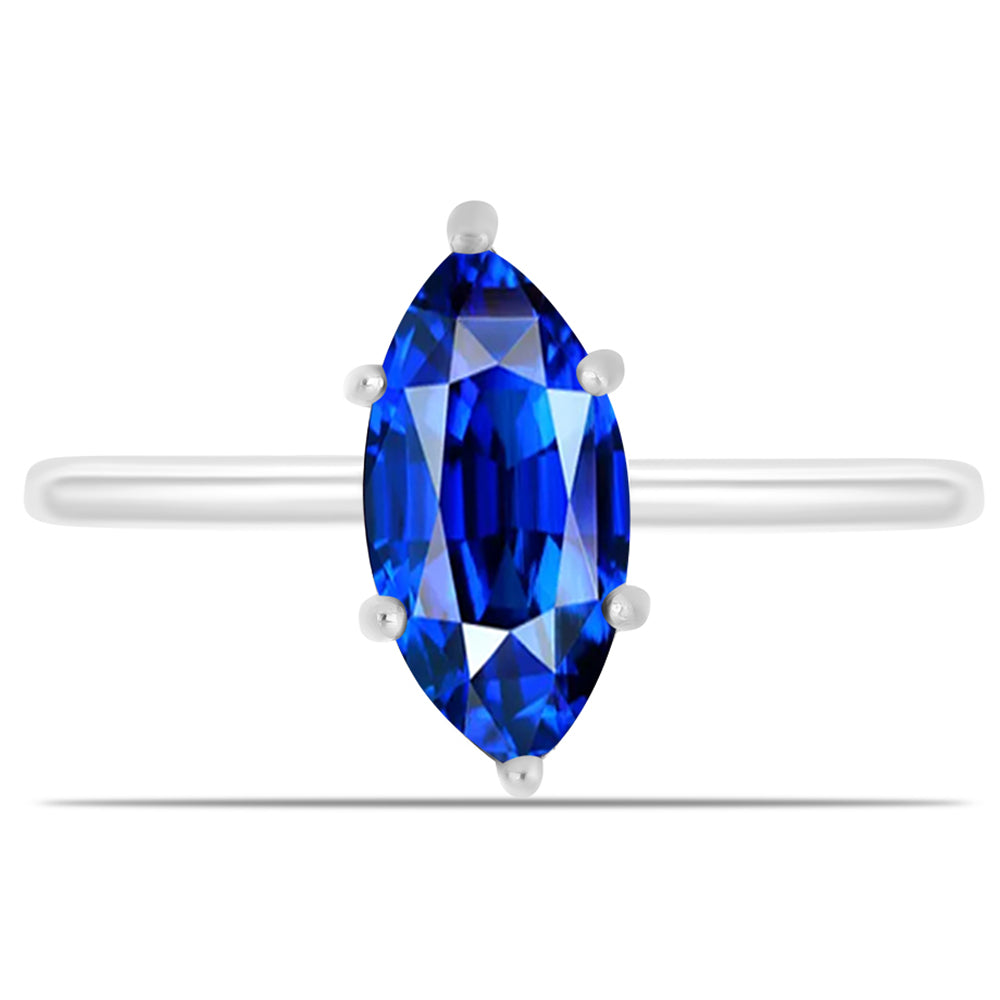 Anillo de Plata con Zafiro Azul Australiano 1 