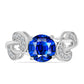 Anillo de Plata con Zafiro Azul Australiano y Topacio Blanco