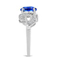 Anillo de Plata con Zafiro Azul Australiano y Topacio Blanco