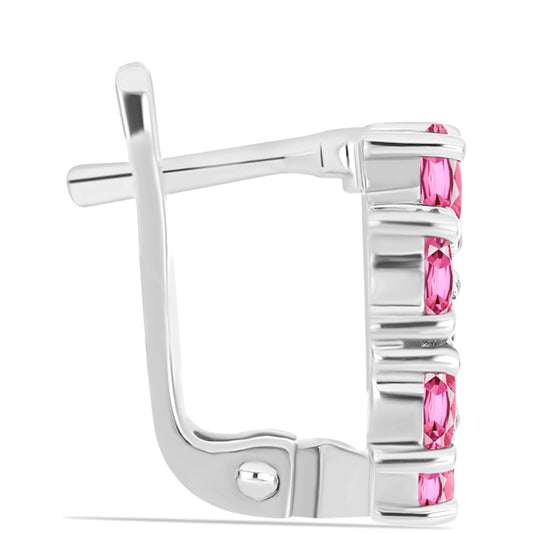 Pendientes de Plata con Turmalina Rosa de Pelmadulla