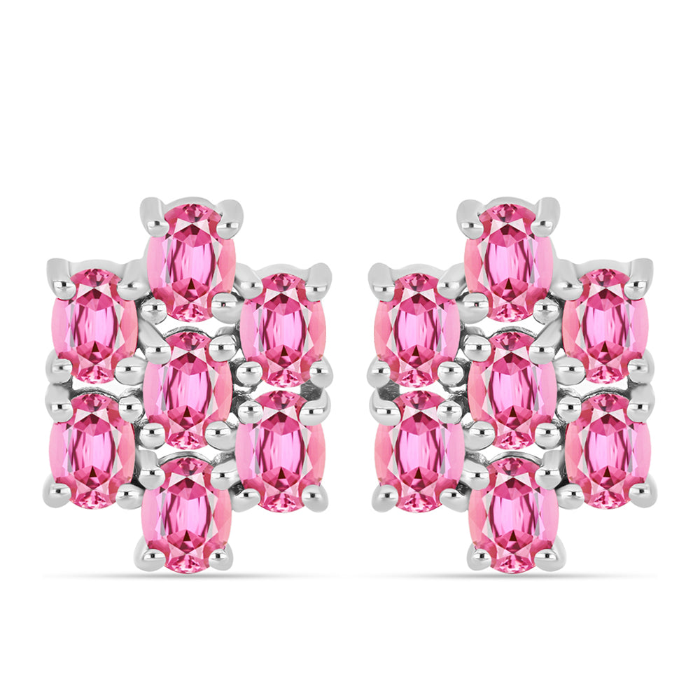 Pendientes de Plata con Turmalina Rosa de Pelmadulla