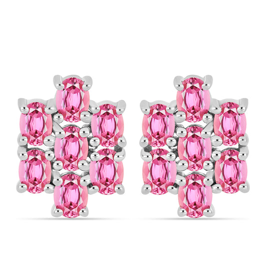 Pendientes de Plata con Turmalina Rosa de Pelmadulla