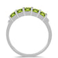 Anillo de Plata con Peridoto de Changbai y Topacio Blanco