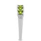 Anillo de Plata con Peridoto de Changbai y Topacio Blanco