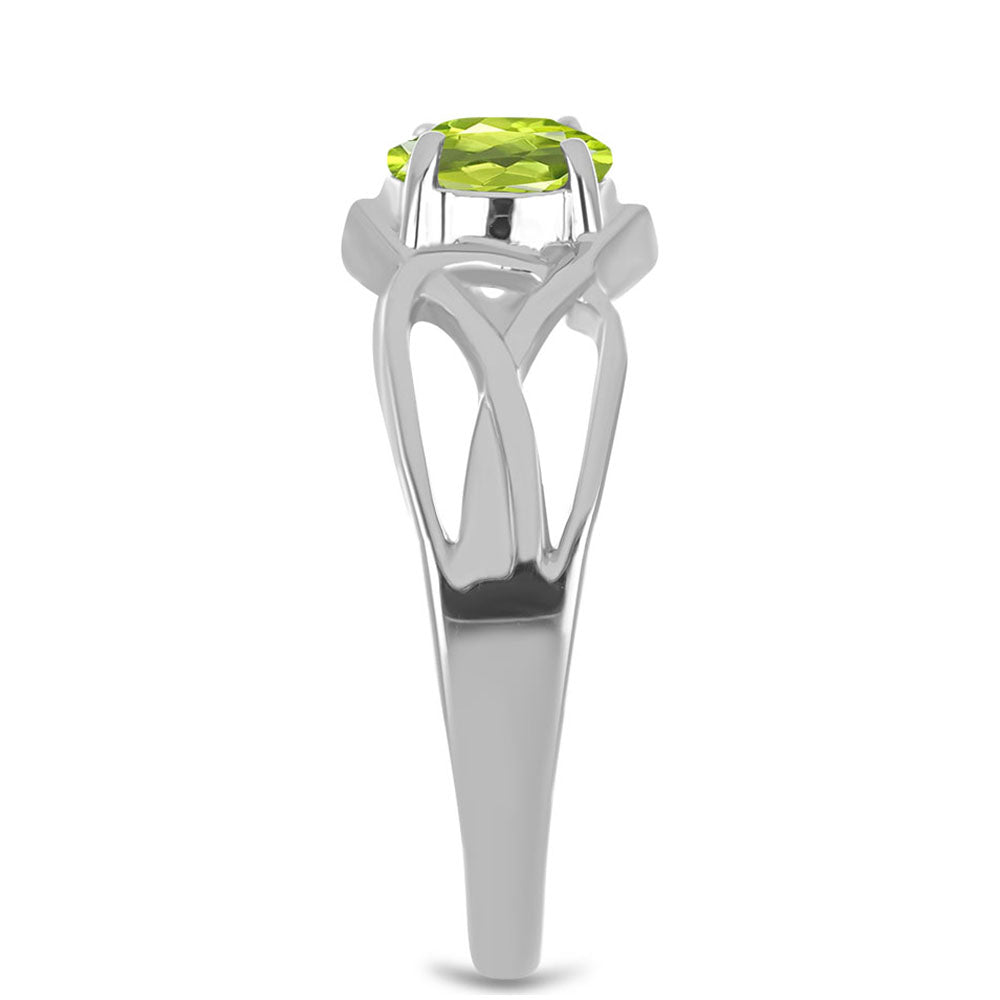 Anillo de Plata con Peridoto de Changbai 4 