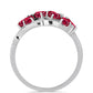 Anillo de Plata con Rubí de Madagascar y Topacio Blanco