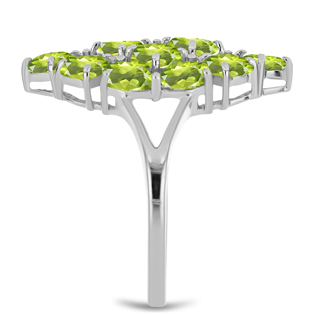 Anillo de Plata con Peridoto de Changbai