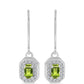 Pendientes de Plata con Peridoto de Changbai y Topacio Blanco