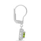 Pendientes de Plata con Peridoto de Changbai y Topacio Blanco