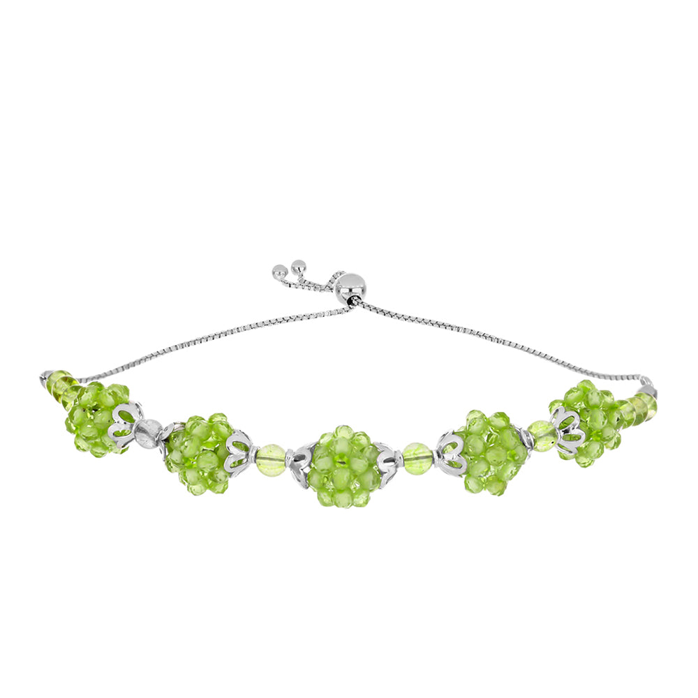 Pulsera de Plata con Peridoto de Changbai