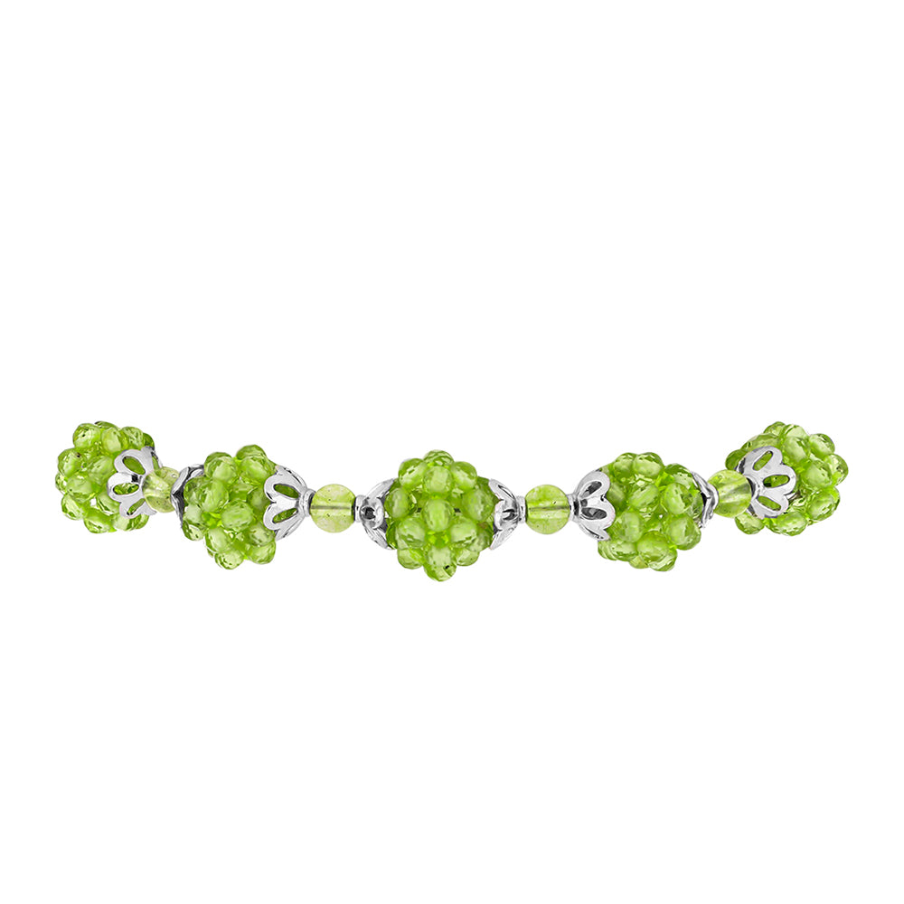 Pulsera de Plata con Peridoto de Changbai 2 