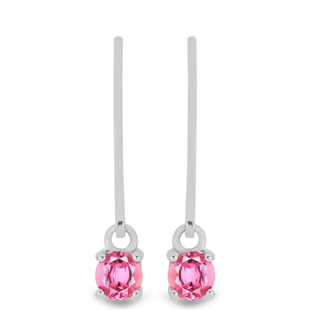 Pendientes de Plata con Turmalina Rosa de Pelmadulla 1 