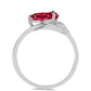 Anillo de Plata con Rubí de Madagascar y Topacio Blanco