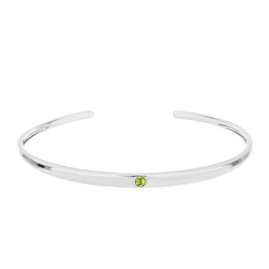 Brazalete de Plata con Peridoto de Changbai
