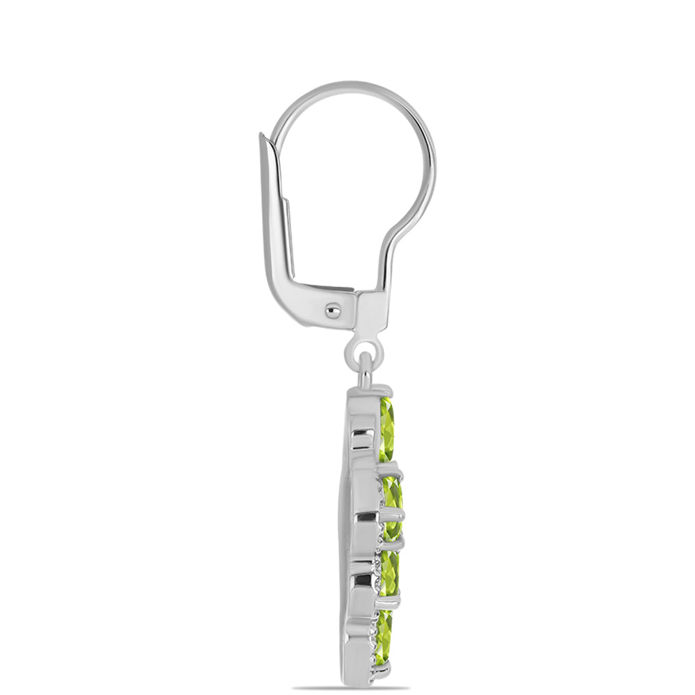 Pendientes de Plata con Peridoto de Changbai 2 