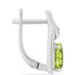 Pendientes de Plata con Peridoto de Changbai y Topacio Blanco