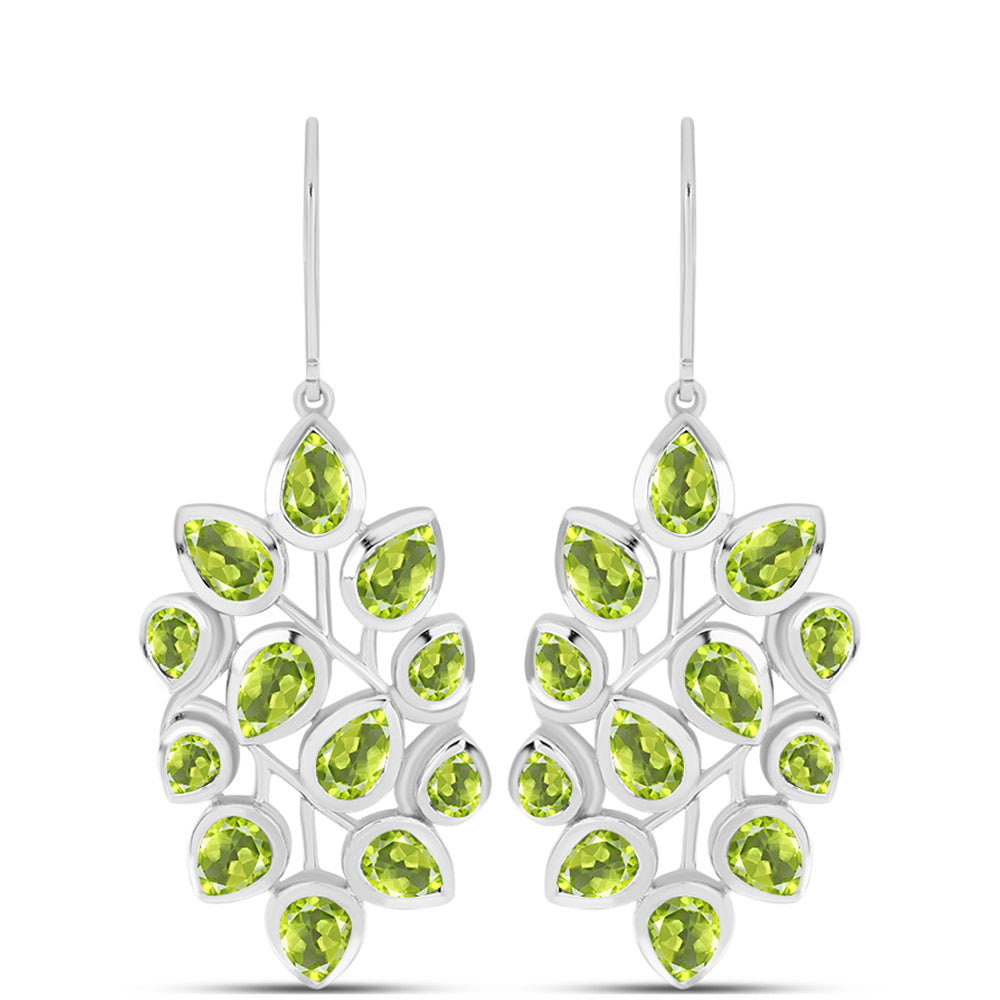 Pendientes de Plata con Peridoto de Changbai