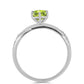 Anillo de Plata con Peridoto de Changbai y Topacio Blanco