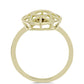 Anillo de Plata Bañada en Oro con Diamante azul danzante