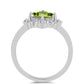 Anillo de Plata con Peridoto de Changbai y Topacio Blanco