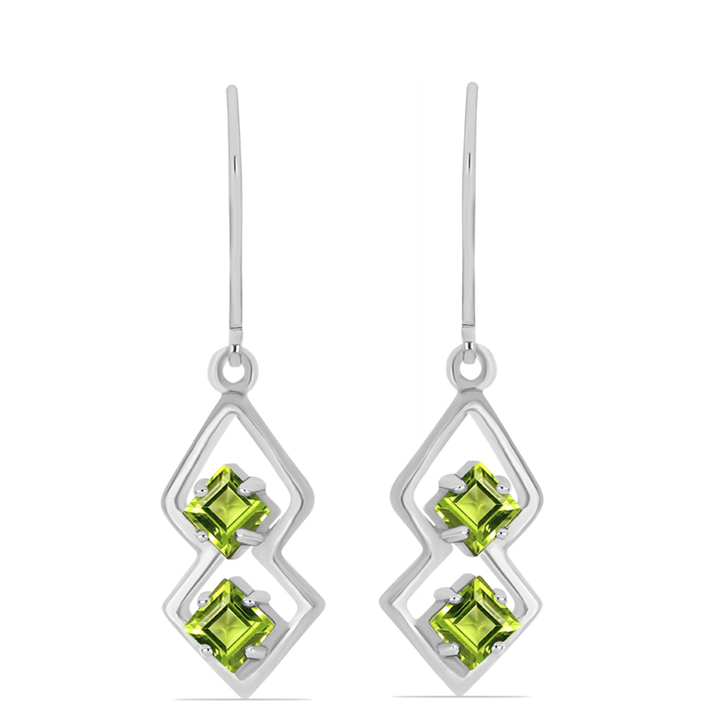 Pendientes de Plata con Peridoto de Changbai 1 