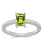 Anillo de Plata con Peridoto de Changbai