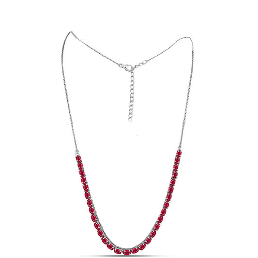 Collar de Plata con Rubí de Madagascar