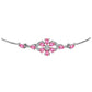 Pulsera de Plata con Turmalina Rosa de Pelmadulla y Topacio Blanco