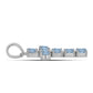 Cruz Collar de Plata con Aguamarina del Condado de Embu