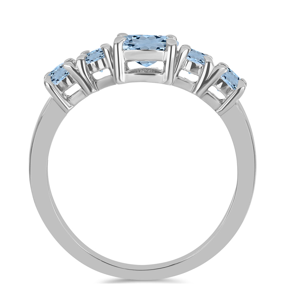 Anillo de Plata con Aguamarina del Condado de Embu 2 