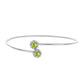 Brazalete de Plata con Peridoto de Changbai y Topacio Blanco
